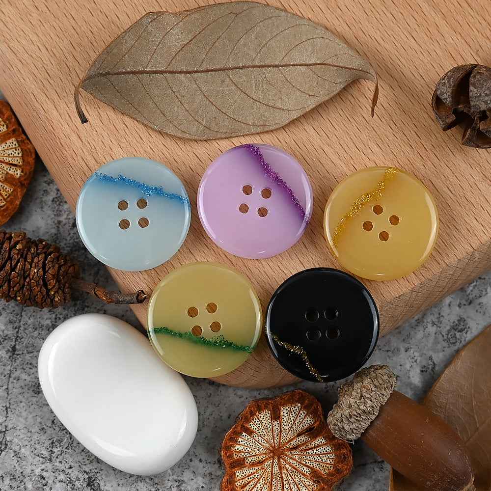 15-25mm Round 4 Hole Dreamy Colorful Urea Buttons for Men's and Women's Suits - Lots of Buttons