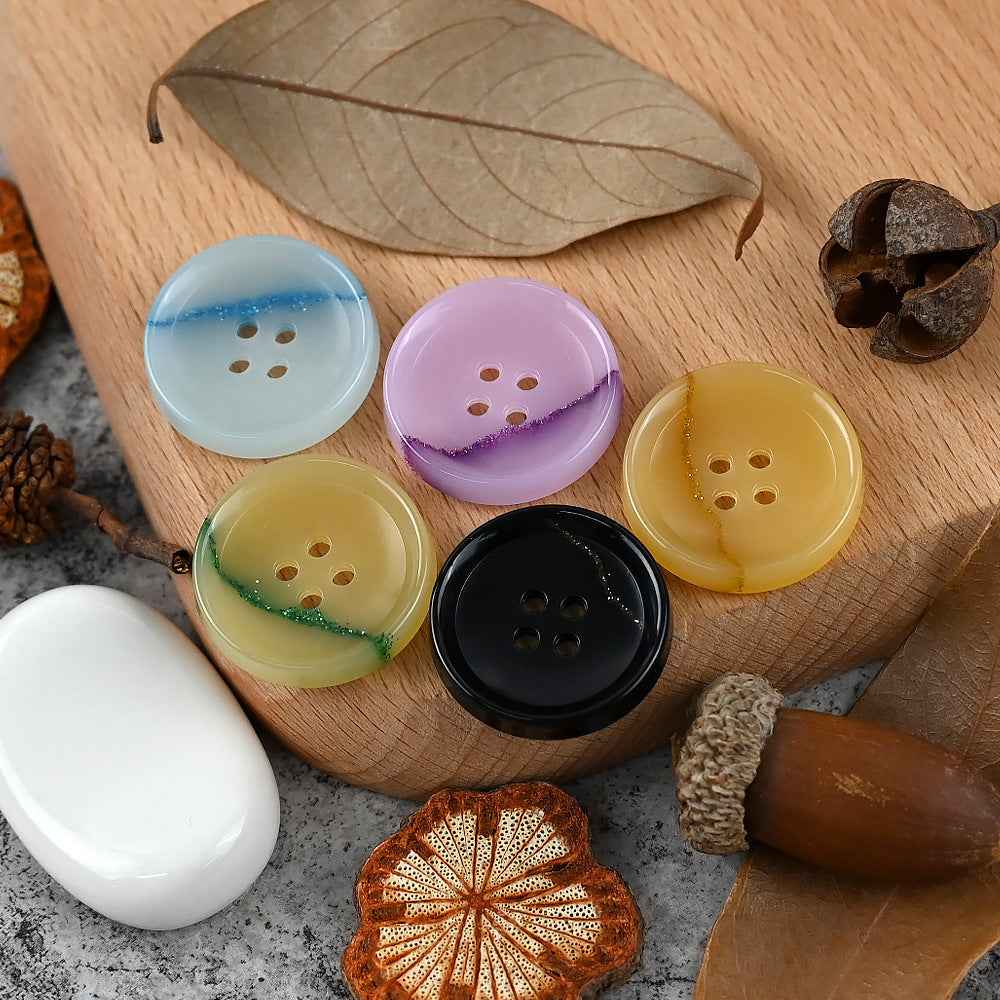 15-25mm Round 4 Hole Dreamy Colorful Urea Buttons for Men's and Women's Suits - Lots of Buttons