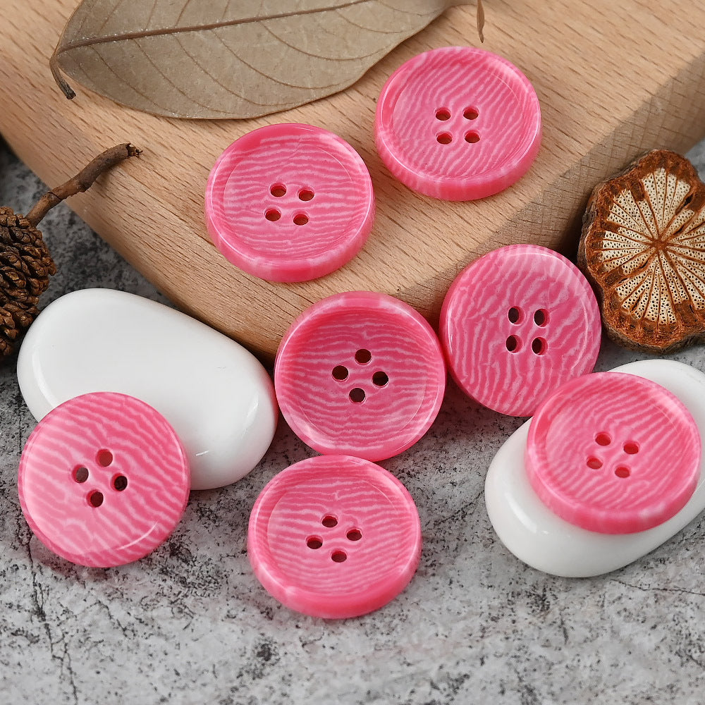 15-25mm Kerek 4 Lyukú Színes Urea Gombok Utánzott Márvány Mintával