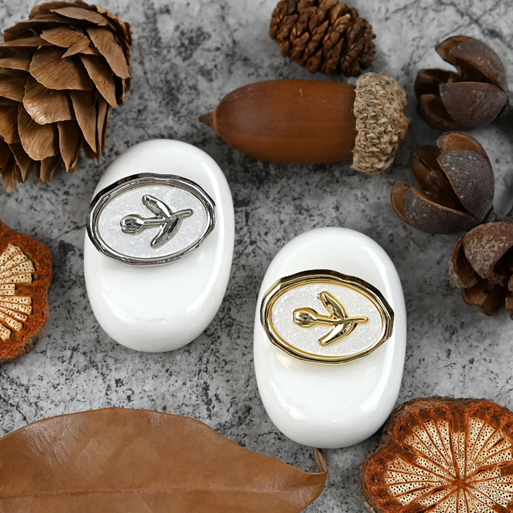18/23mm Arany Ezüst Tulipán Ovalis Fém Gombok Kötött Kardigánokhoz 20db