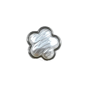 14mm francia stílusú kis virágos 3D finom fém gyanta gombok shank-kal 12 db