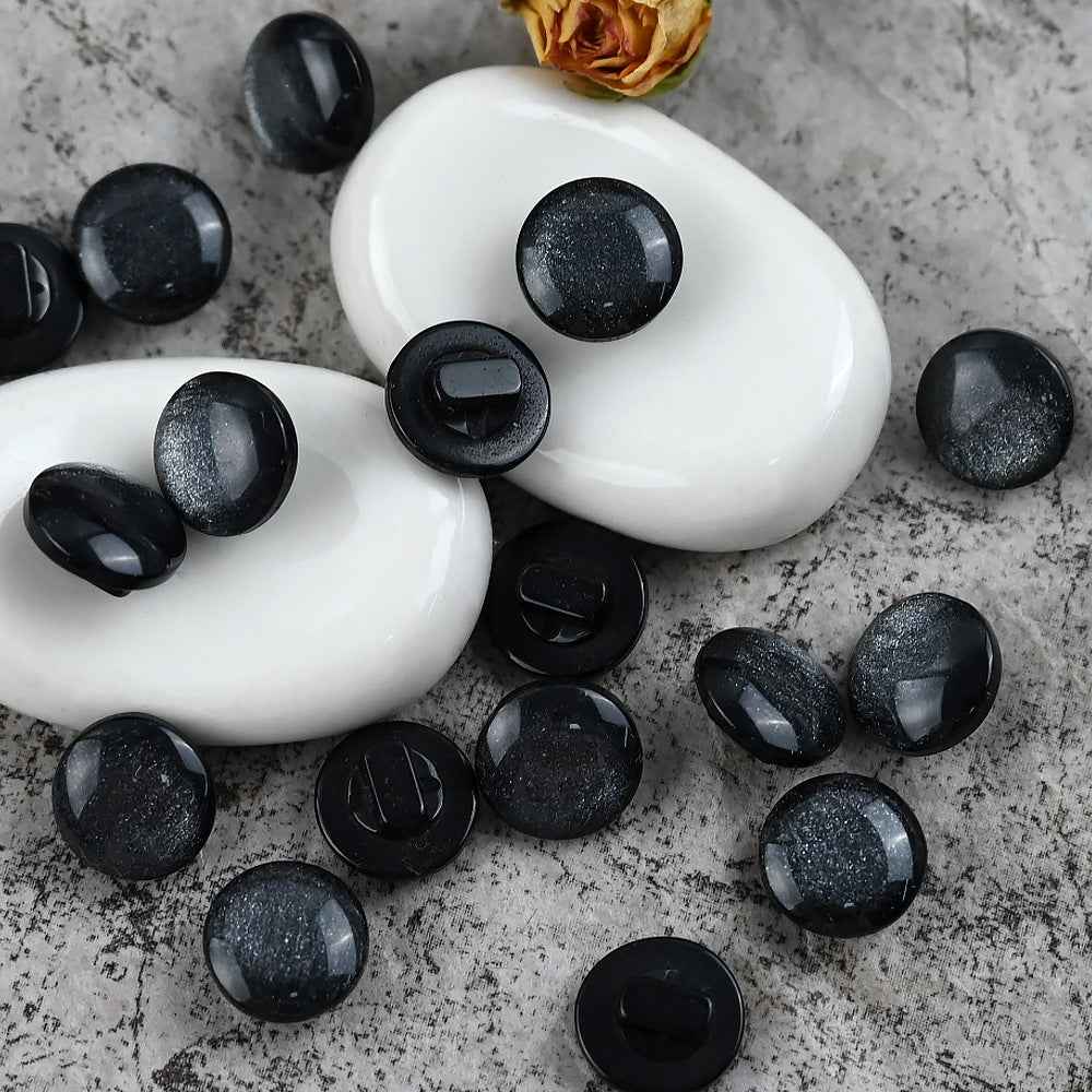 11.5mm Fresh Color Pearl Glitter Resin Mushroom Shank Buttons for Children's Clothing 100pcs - Lots of Buttons