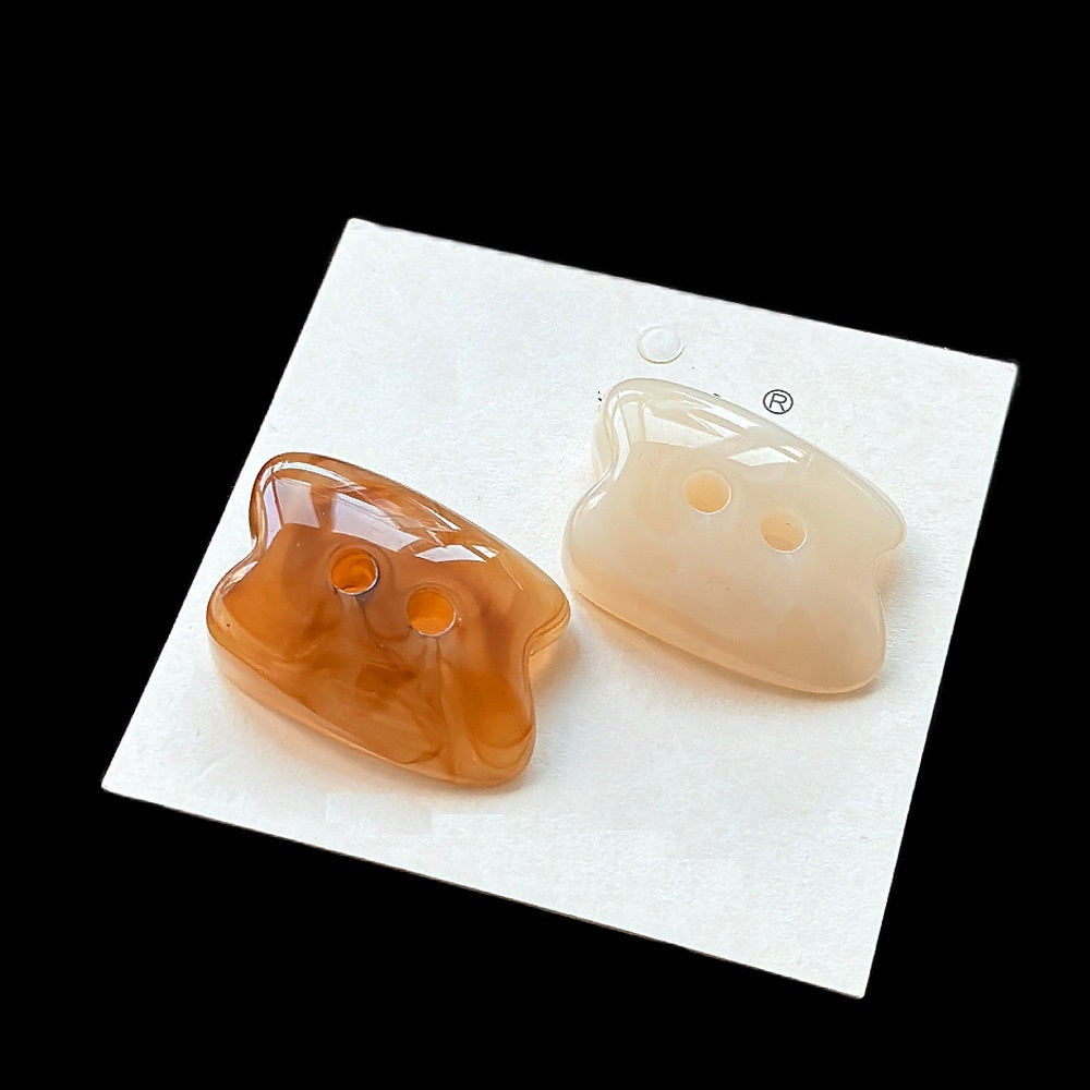 Boutons en résine irréguliers à 2 trous de 32x21mm pour pull, manteau, coupe-vent, 40 pièces