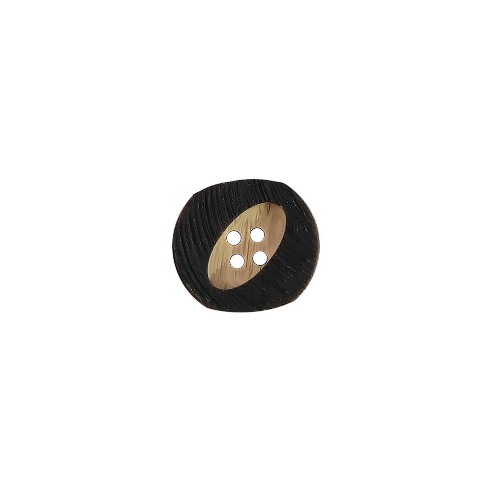 18-28mm Imitation Wood Grain Vintage Resin Knappar för Ulltröjor 20st