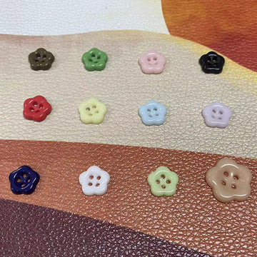 Simple Flower Shaped Four Hole Ceramic Clothing Buttons,10pcs - Lots of Buttons