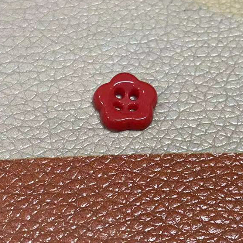 Simple Flower Shaped Four Hole Ceramic Clothing Buttons,10pcs - Lots of Buttons
