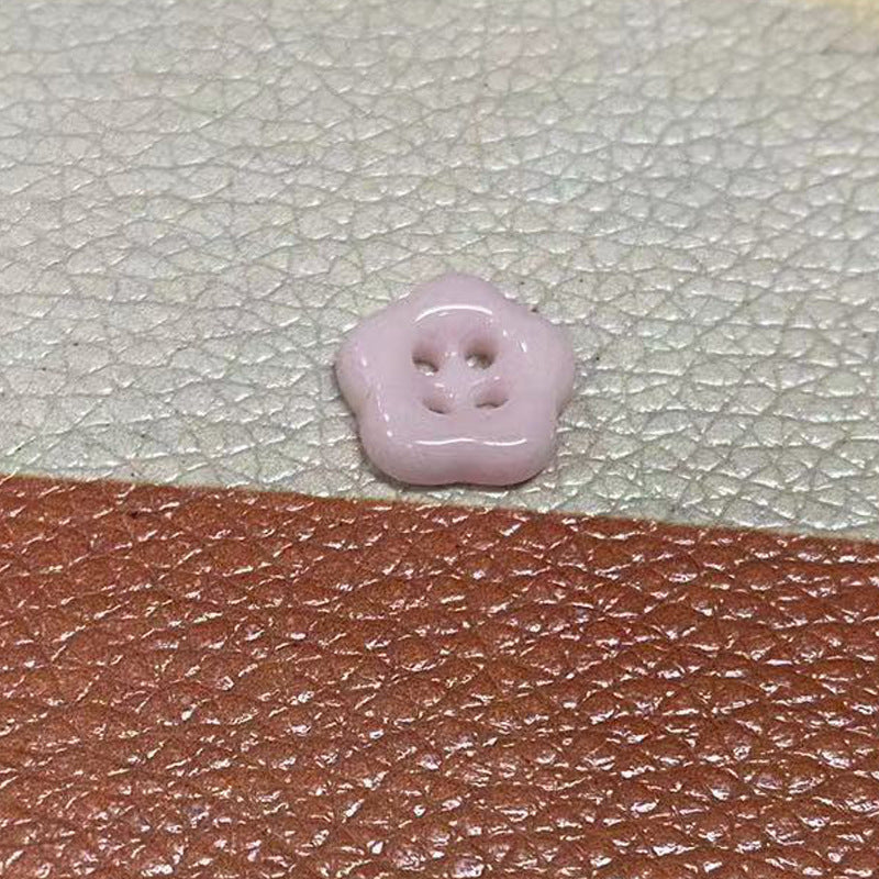 Simple Flower Shaped Four Hole Ceramic Clothing Buttons,10pcs - Lots of Buttons