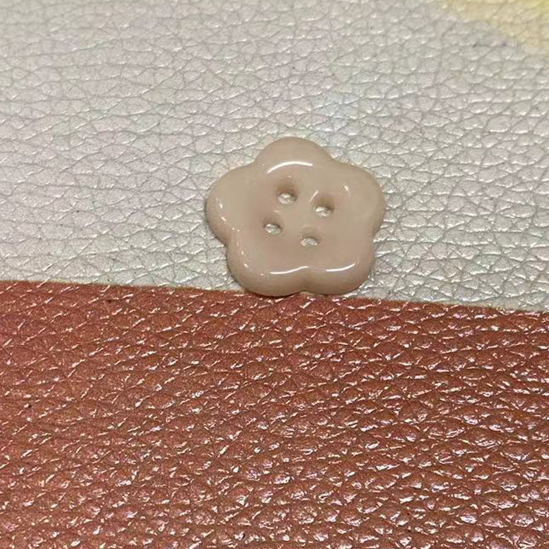 Simple Flower Shaped Four Hole Ceramic Clothing Buttons,10pcs - Lots of Buttons