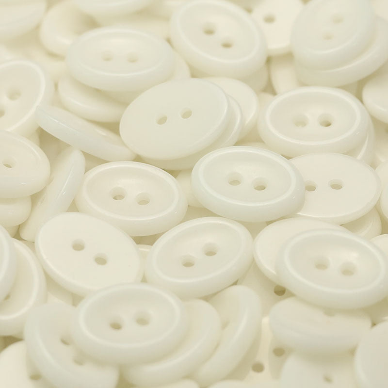 10 Macaron Colors Oval 2-Hole Ceramic Buttons 50 Pack