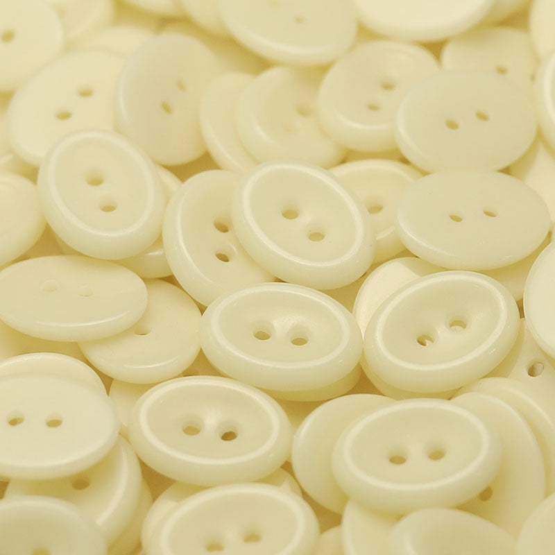 10 Macaron Colors Oval 2-Hole Ceramic Buttons 50 Pack