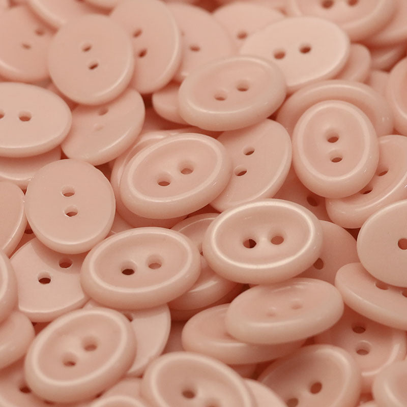 10 Macaron Colors Oval 2-Hole Ceramic Buttons 50 Pack