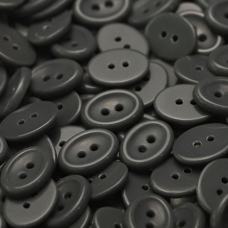 10 Macaron Colors Oval 2-Hole Ceramic Buttons 50 Pack
