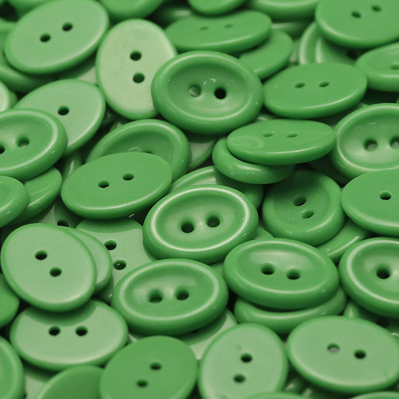 10 Macaron Colors Oval 2-Hole Ceramic Buttons 50 Pack