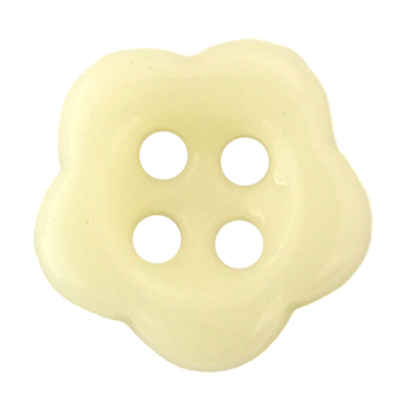 12.5mm Plum Blossom Ceramic 4-Hole Buttons for Kids' Clothing 50 Pack - Lots of Buttons