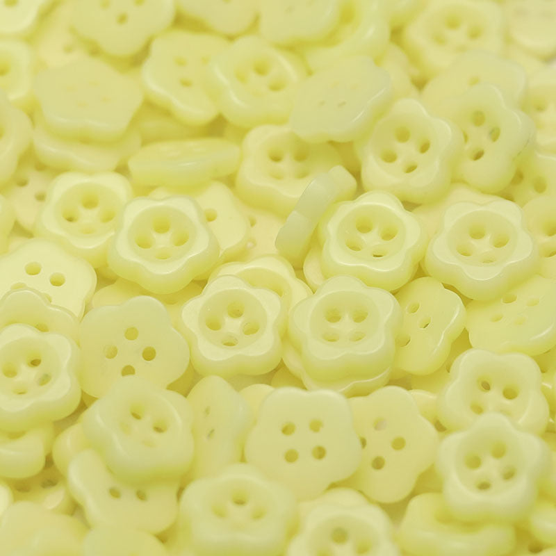 12.5mm Plum Blossom Ceramic 4-Hole Buttons for Kids' Clothing 50 Pack - Lots of Buttons