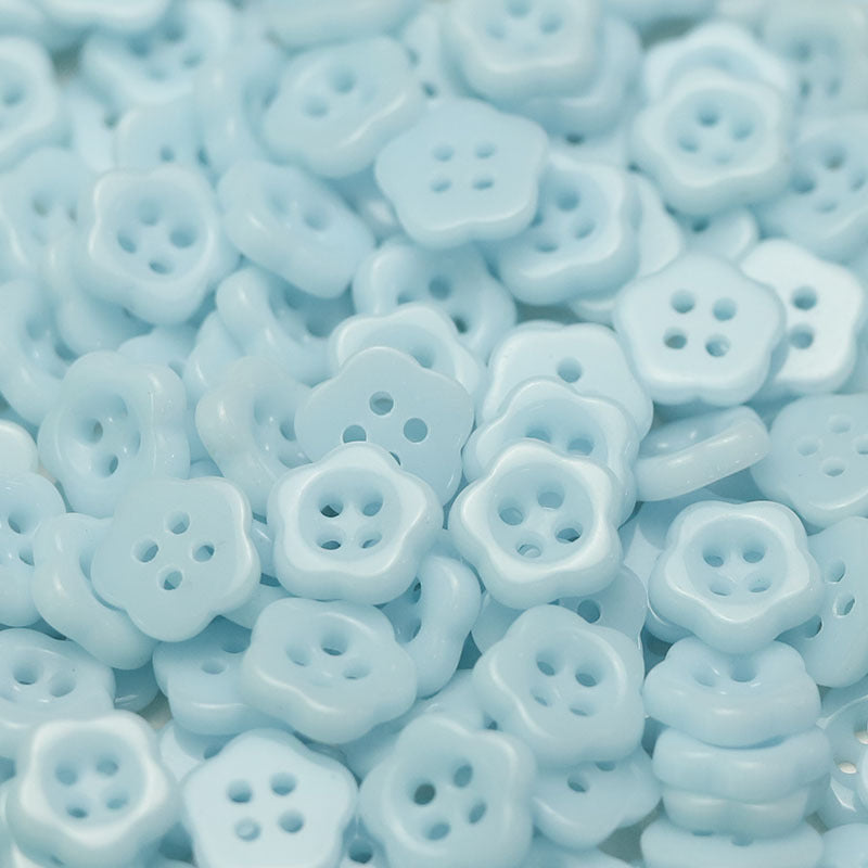 12.5mm Plum Blossom Ceramic 4-Hole Buttons for Kids' Clothing 50 Pack - Lots of Buttons