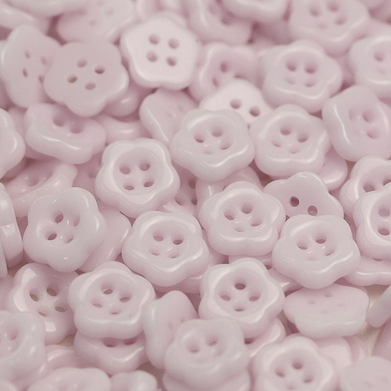 12.5mm Plum Blossom Ceramic 4-Hole Buttons for Kids' Clothing 50 Pack - Lots of Buttons