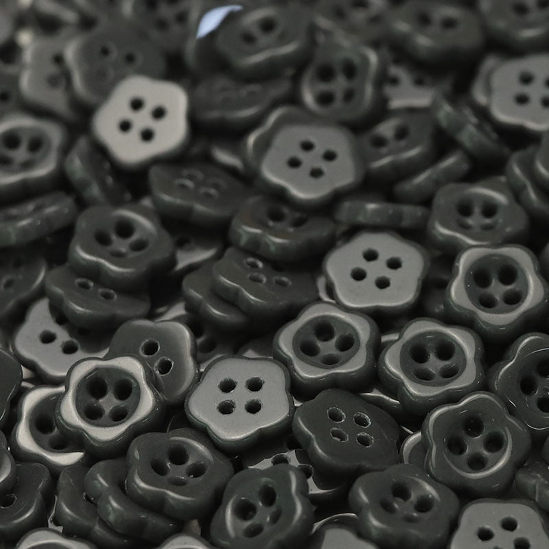 12.5mm Plum Blossom Ceramic 4-Hole Buttons for Kids' Clothing 50 Pack - Lots of Buttons