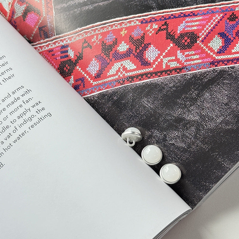 10mm Ezüst Alapú Zselé Ötvözet Gombok Qipao Inghez 15 Csomag (3 Szín)