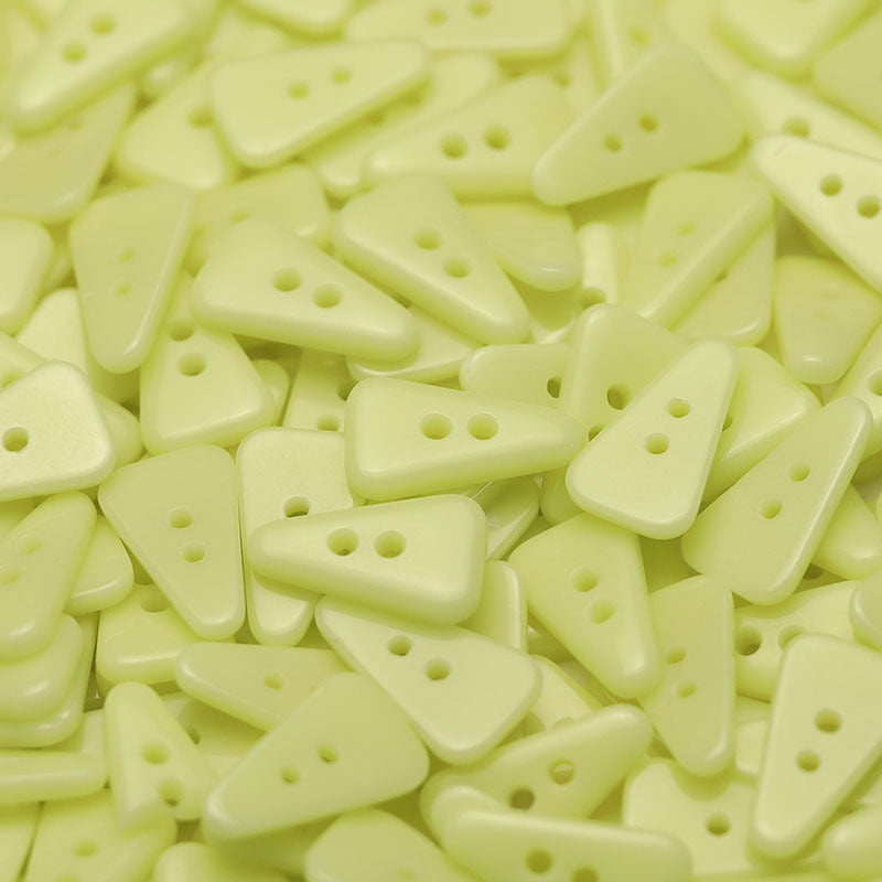 21mm Two-Hole Colorful Triangular Ceramic Buttons 25 Pack