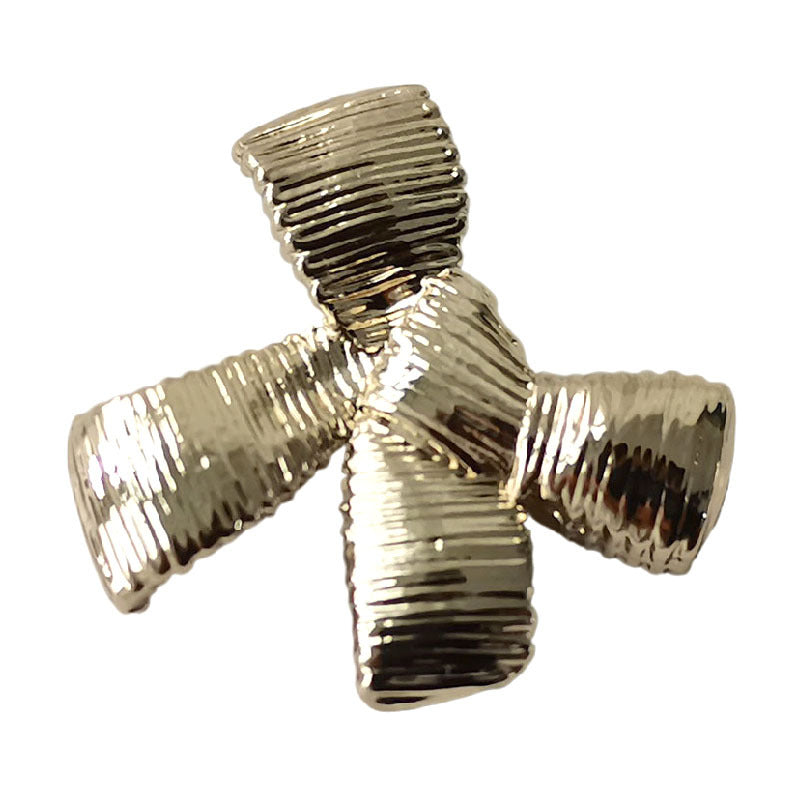 21mm Csíkos Masni Fém Gomb 12 Darab (Arany és Ezüst)