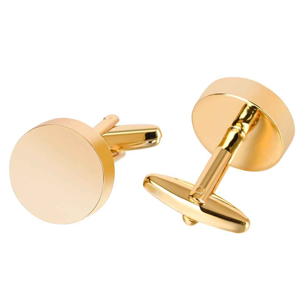 Classic Round Polished Cufflinks for Men