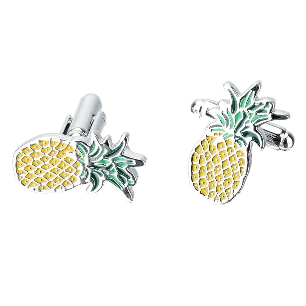 Cool Pineapple-Shaped Copper Cufflinks for Men