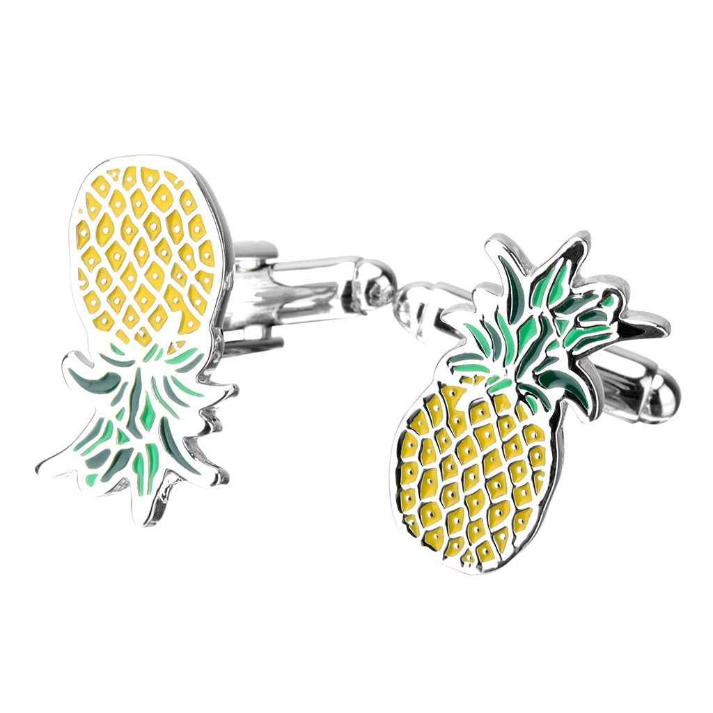Cool Pineapple-Shaped Copper Cufflinks for Men