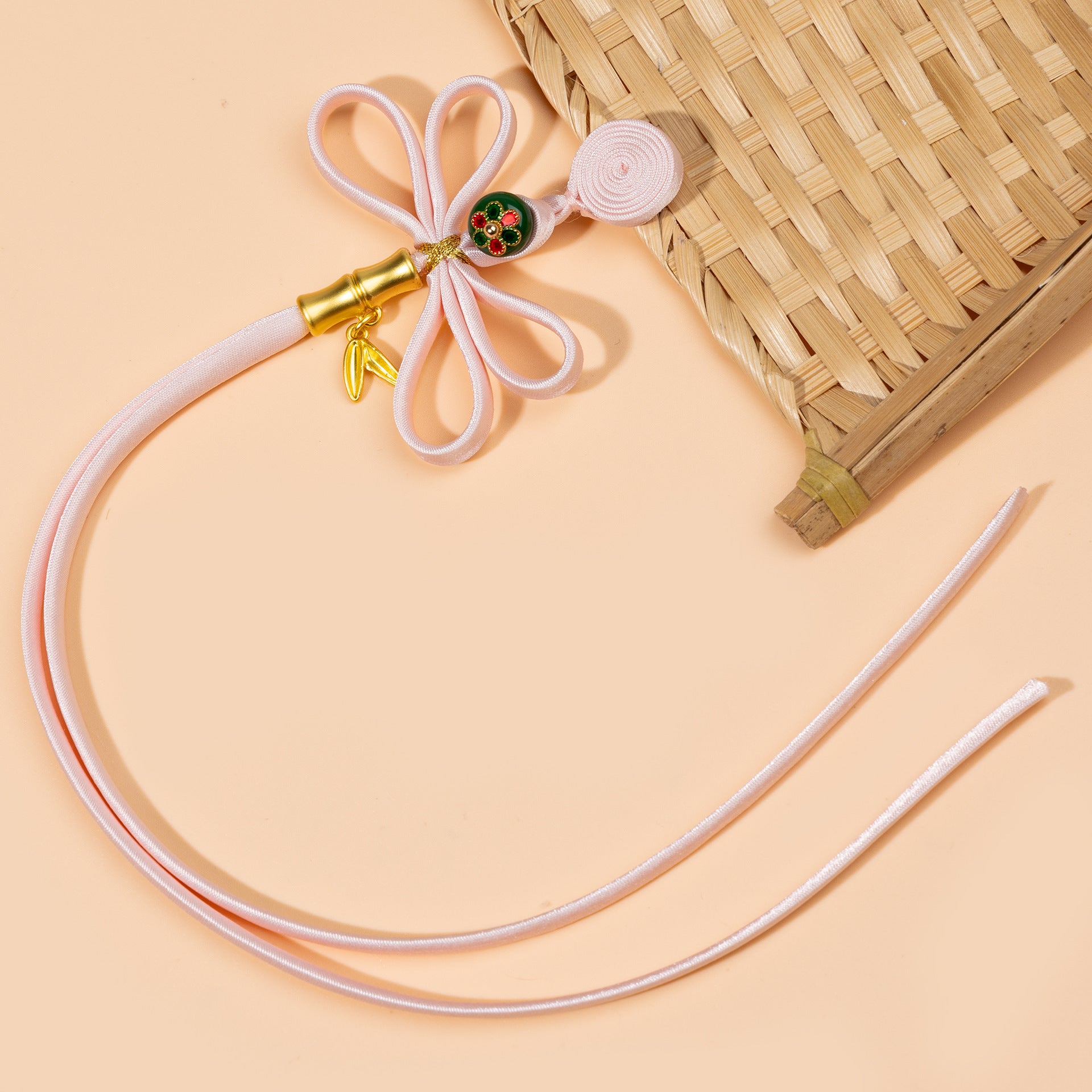 33cm/5cm Chinesisches Cheongsam Hanfu Handgemachte Stoffknöpfe Pankou 5 Stück