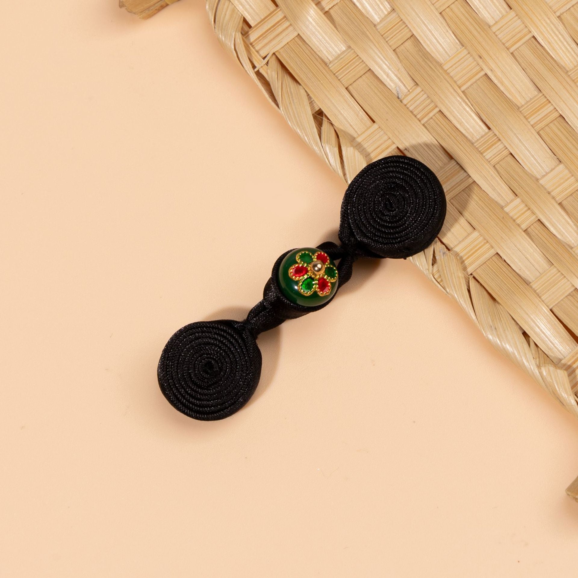 33cm/5cm Chinesisches Cheongsam Hanfu Handgemachte Stoffknöpfe Pankou 5 Stück