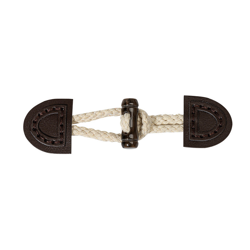 14,5 cm beige, braun und dunkelkaffee Leder Aufnähknöpfe 8 Stück
