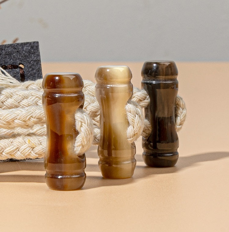 14,5 cm beige, braun und dunkelkaffee Leder Aufnähknöpfe 8 Stück