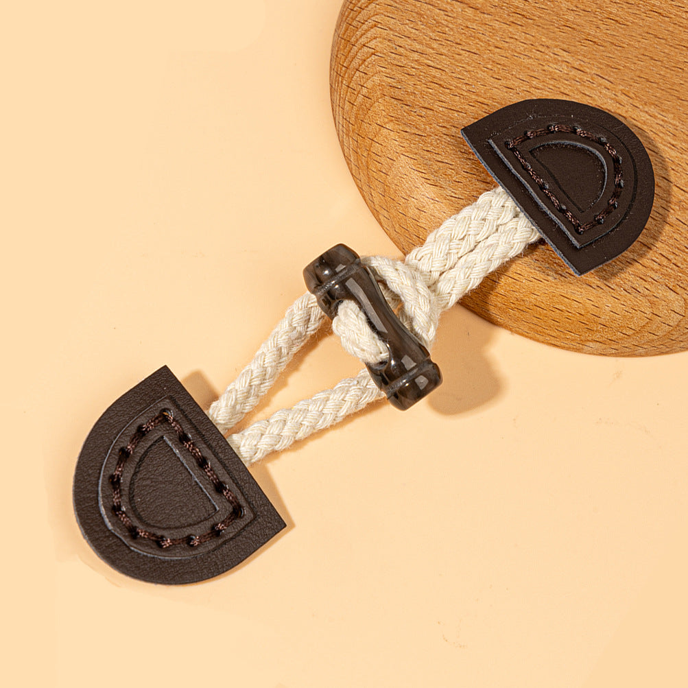 14,5 cm beige, braun und dunkelkaffee Leder Aufnähknöpfe 8 Stück