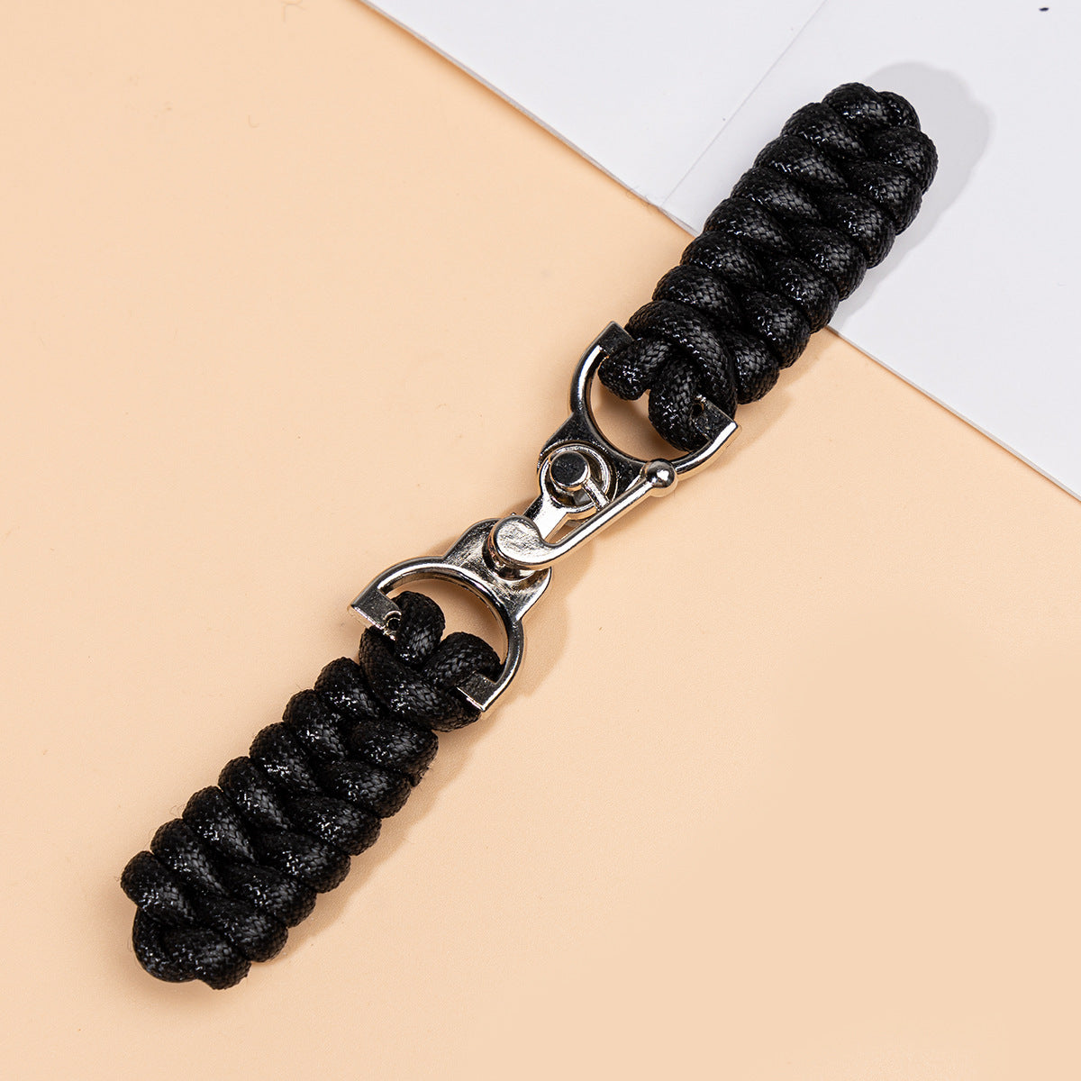 13.5cm Black Waxed Rope Sew-on Toggle Button with Metal Buckle 3pcs