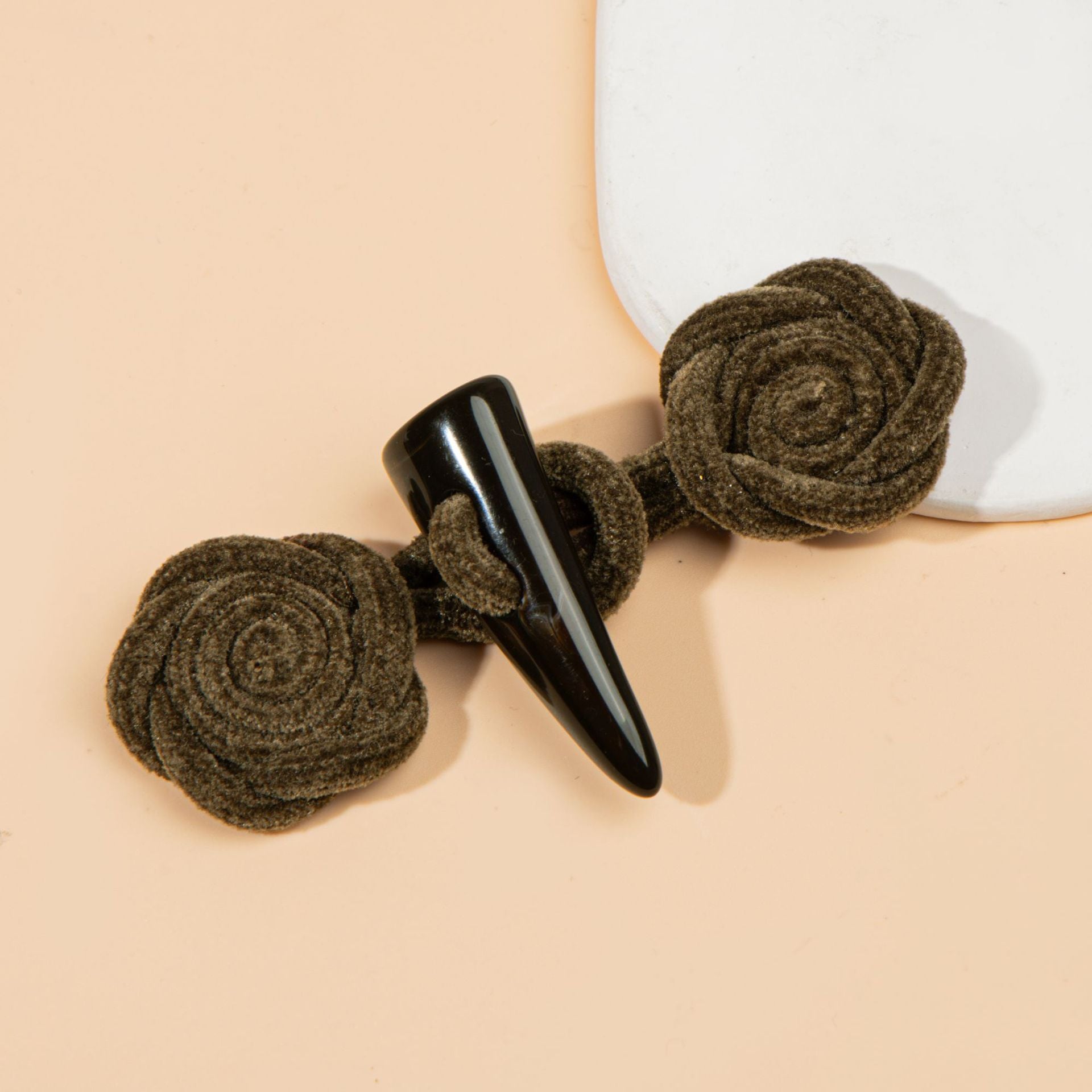 Botones de toggle de corduroy rosa de 11 cm para coser con cuerno de resina 4 piezas