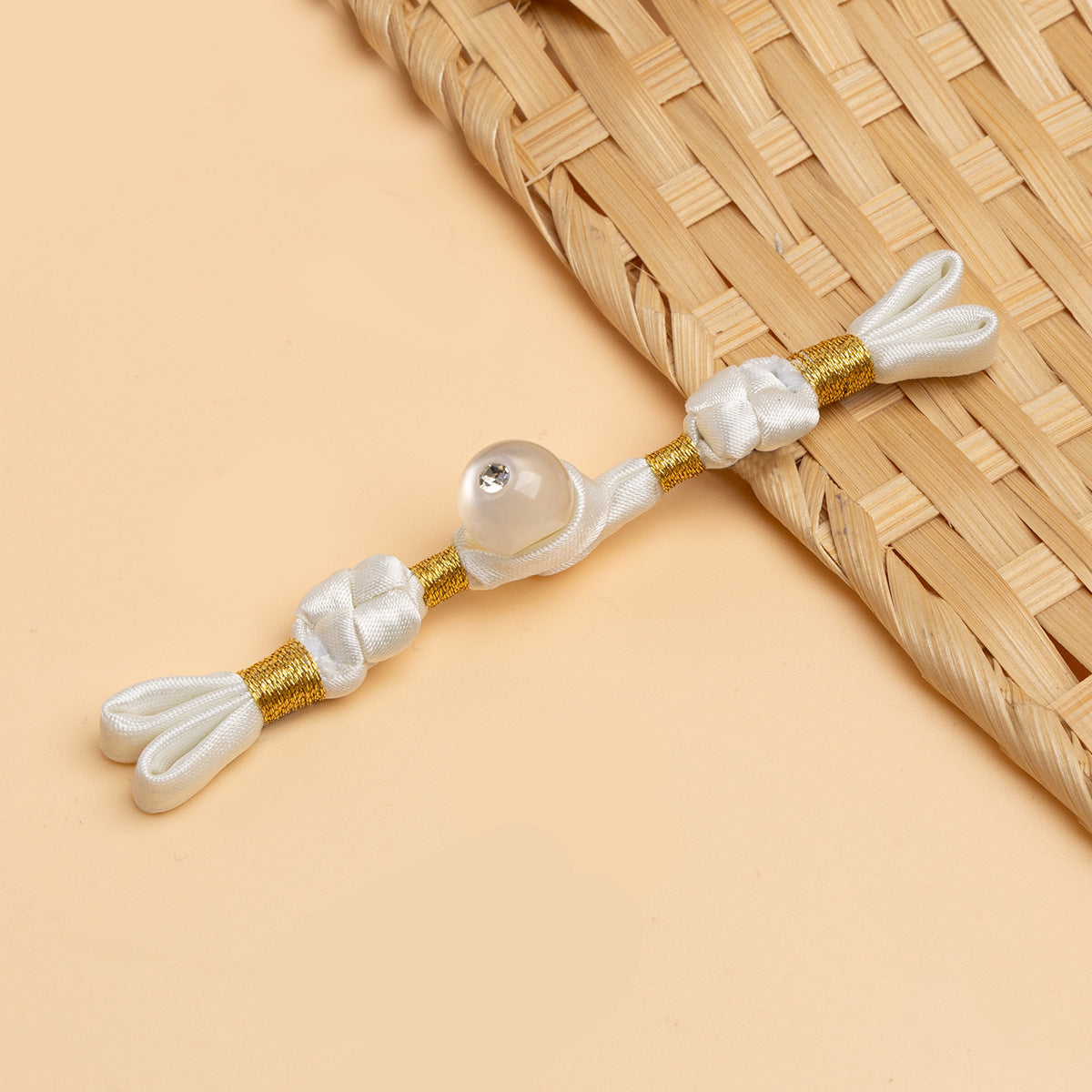 Botones trenzados de piedra de diamante hechos a mano en China para cheongsam Pankou 6 piezas