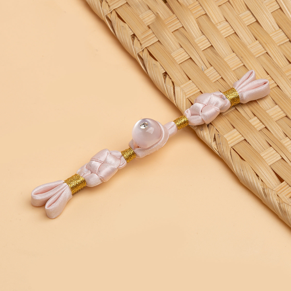 Botones trenzados de piedra de diamante hechos a mano en China para cheongsam Pankou 6 piezas