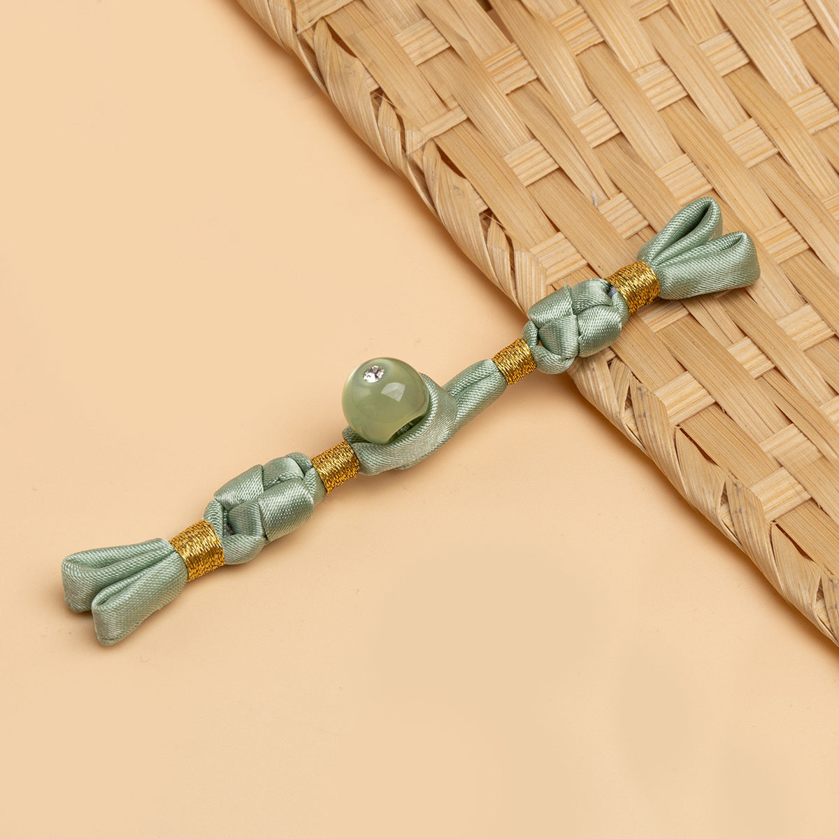 Botones trenzados de piedra de diamante hechos a mano en China para cheongsam Pankou 6 piezas
