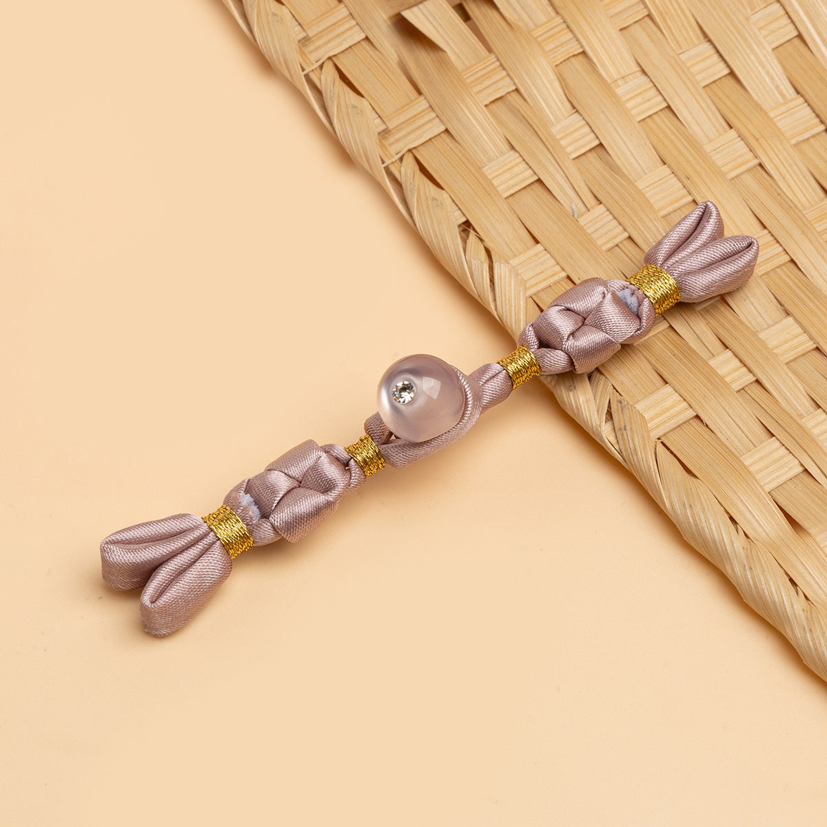 Botones trenzados de piedra de diamante hechos a mano en China para cheongsam Pankou 6 piezas