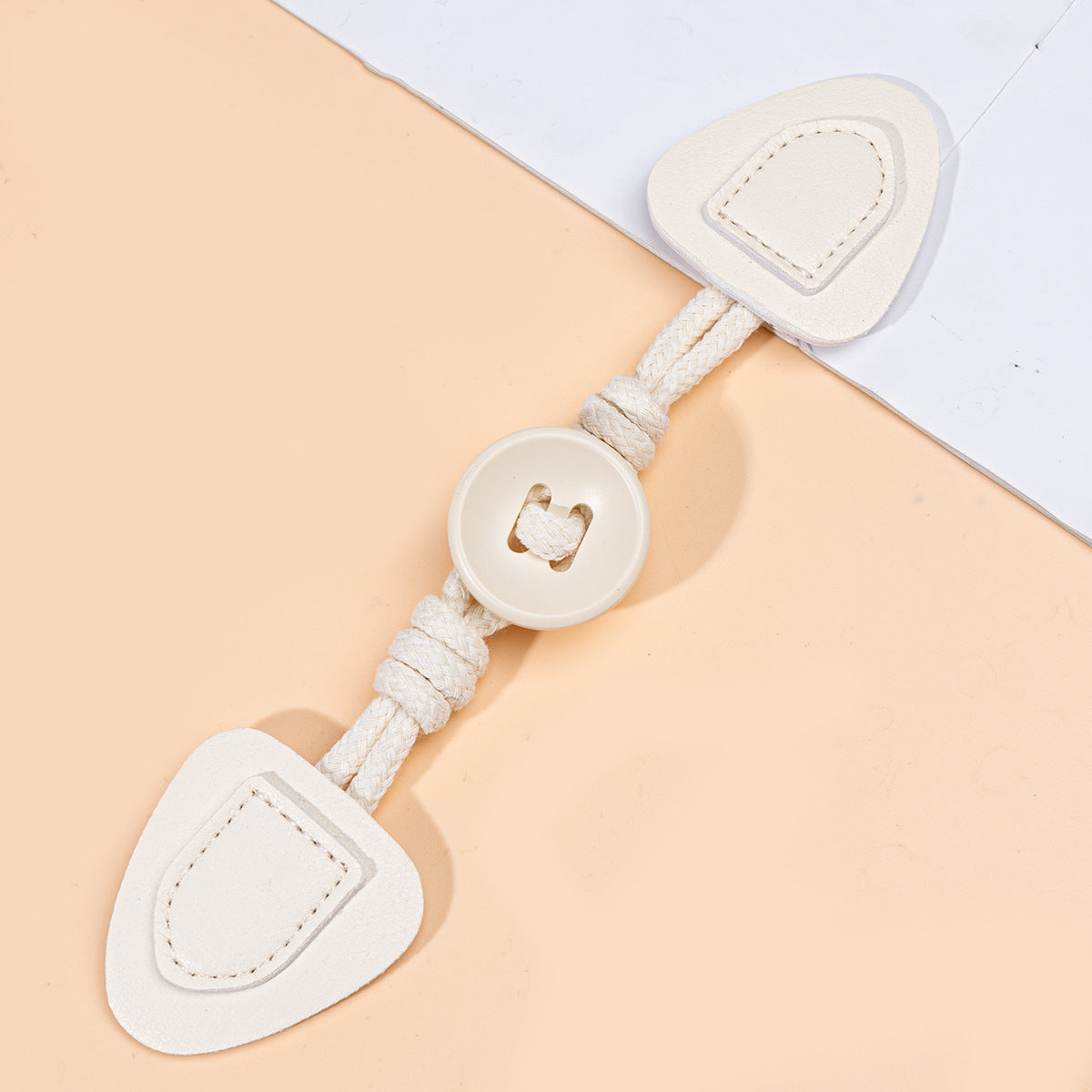 Toggles de cuero de 19 cm para coser con botones de resina redondos 6 piezas
