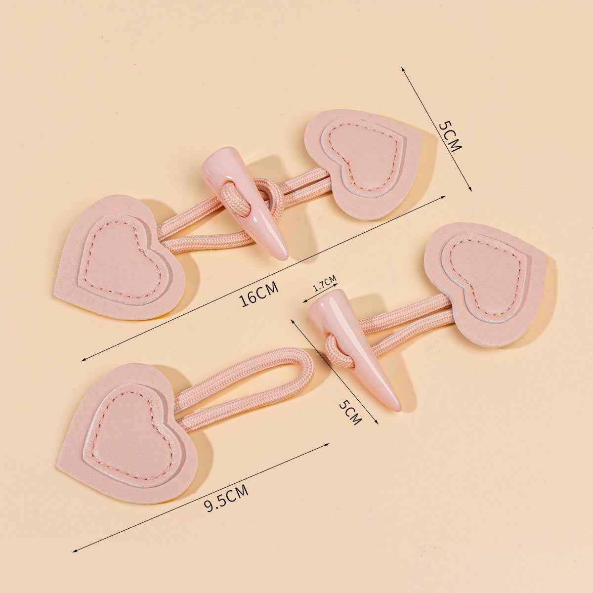 16cm Pink Resin Horn Leather Buttons for Women's Trench Coats 6pcs - Lots of Buttons