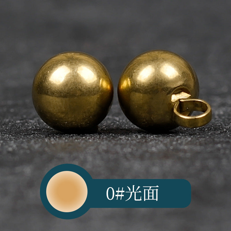 10mm Retro Chinese Solid Copper Metal Buttons for Cheongsam Hanfu 14 Pack