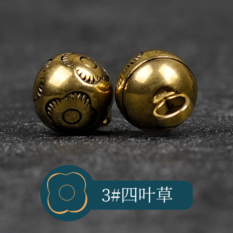 10mm Retro Chinese Solid Copper Metal Buttons for Cheongsam Hanfu 14 Pack