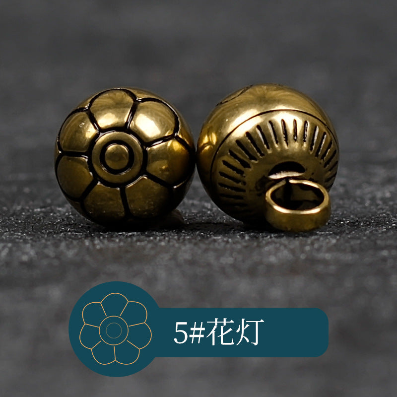 10mm Retro Chinese Solid Copper Metal Buttons for Cheongsam Hanfu 14 Pack