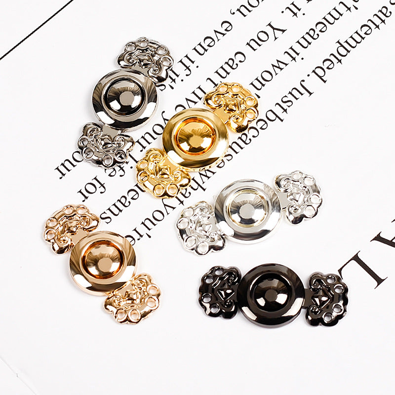 2.8cm Chinese Cloud and Ruyi Metal Pair Buttons 10pcs