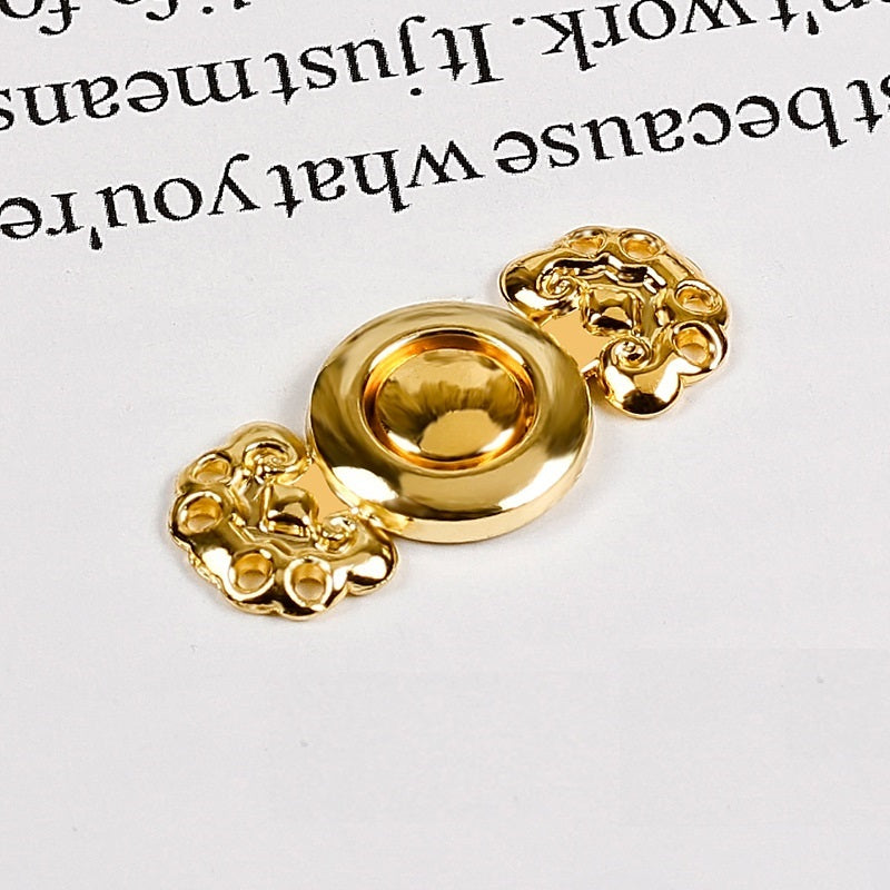2.8cm Chinese Cloud and Ruyi Metal Pair Buttons 10pcs