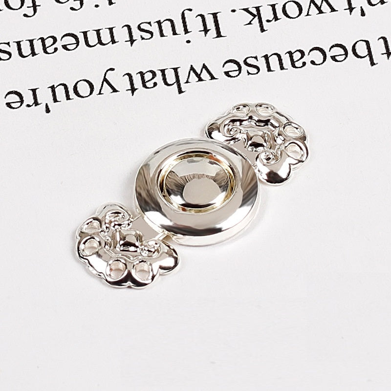 2.8cm Chinese Cloud and Ruyi Metal Pair Buttons 10pcs