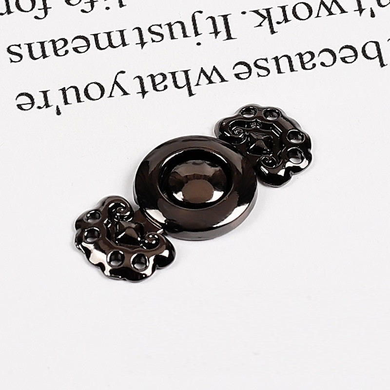 2.8cm Chinese Cloud and Ruyi Metal Pair Buttons 10pcs