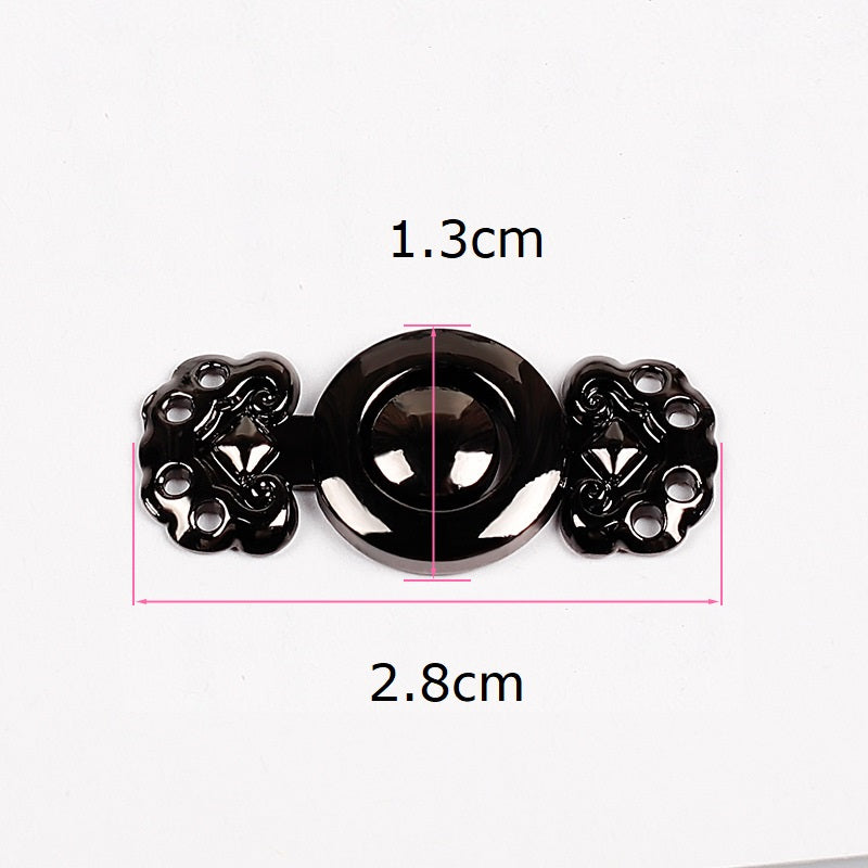 2.8cm Chinese Cloud and Ruyi Metal Pair Buttons 10pcs