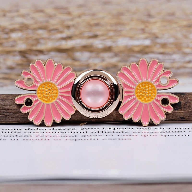 4.7cm Daisies Metal Pair Buttons for Hanfu and Cheongsam 10pcs